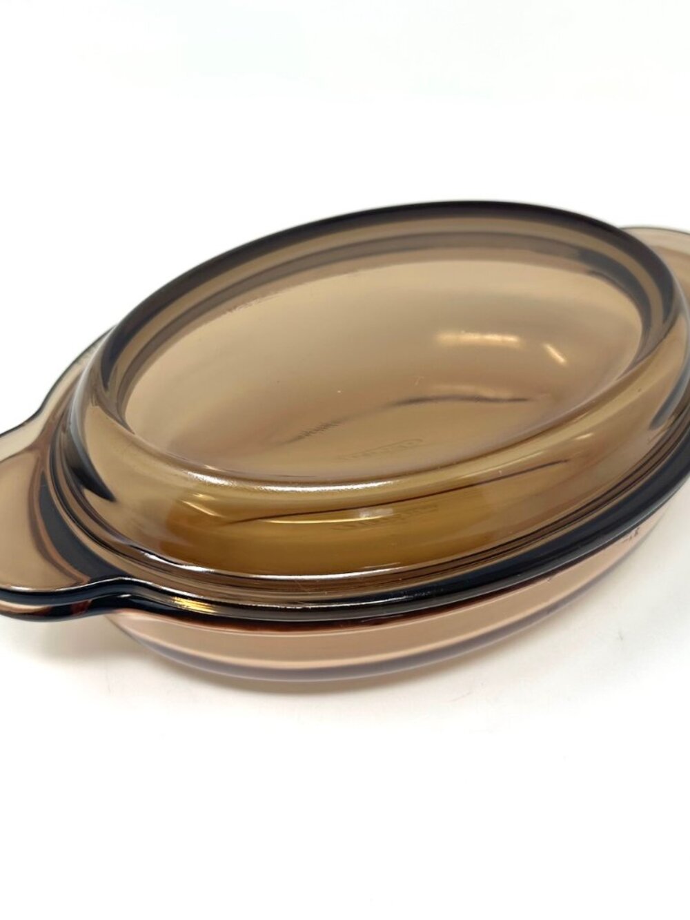Pyrex Corning Vision V-14-B Amber Glass Small Casserole Dish w/Lid